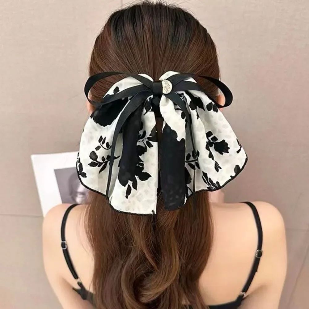 Floral Bow Scrunchie K55